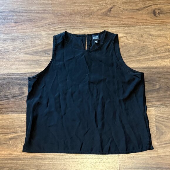 Eileen Fisher Silk Blouse Womens Medium Black Elegant Layer - Picture 2 of 6